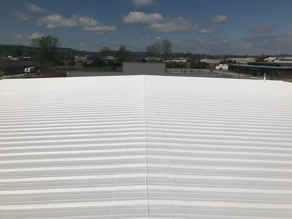 commercial buisness new metal roof by conway roofing company collier roofing